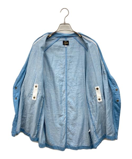 Needles（ニードルズ）Needles (ニードルズ) リネン混シャツジャケット スカイブルー サイズ:2の古着・服飾アイテム