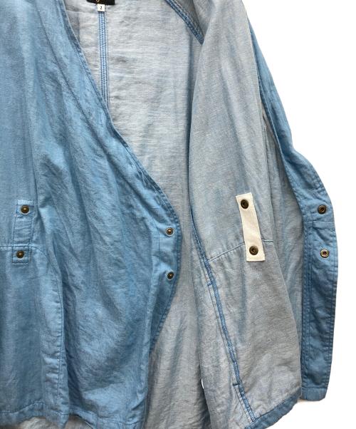 Needles（ニードルズ）Needles (ニードルズ) リネン混シャツジャケット スカイブルー サイズ:2の古着・服飾アイテム