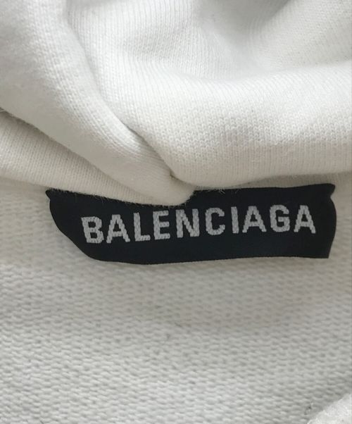 BALENCIAGA（バレンシアガ）BALENCIAGA (バレンシアガ) SYMBOLIC HOODIE ホワイト サイズ:XSの古着・服飾アイテム