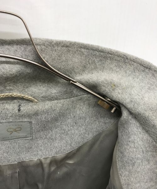 ANYA HINDMARCH（アニヤ・ハインドマーチ）ANYA HINDMARCH (アニヤハインドマーチ) ウールコート グレー サイズ:Mの古着・服飾アイテム