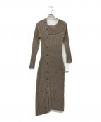 Snidelスナイデル）の古着「ニットワンピース」｜ブラウン
