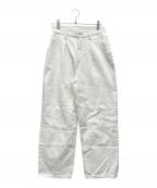 YENNイエン）の古着「タックワイドデニムパンツ」｜ホワイト