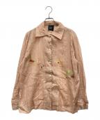 Dahl’ia×6(ROKU) BEAUTY&YOUTHダリア×ロク ビューティーアンドユース）の古着「オープンカラーシャツ」｜ブラウン