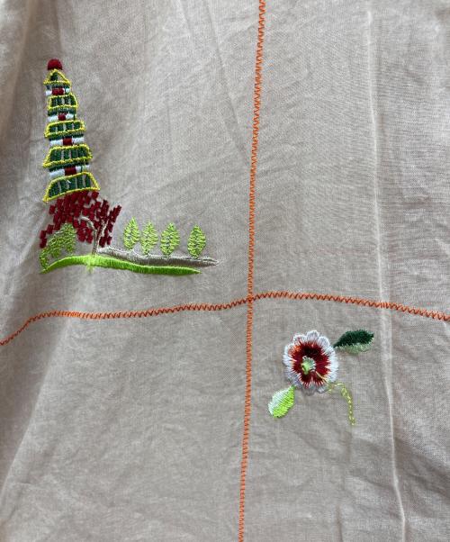 Dahl’ia（ダリア）Dahl’ia (ダリア) 6(ROKU) BEAUTY&YOUTH (ロク ビューティーアンドユース) オープンカラーシャツ ブラウン サイズ:FREEの古着・服飾アイテム