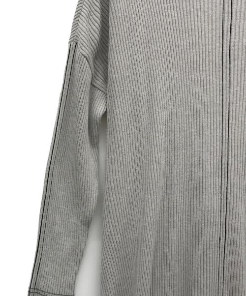 TAN（タン）TAN (タン) ステッチリブニットワンピース グレー サイズ:Fの古着・服飾アイテム