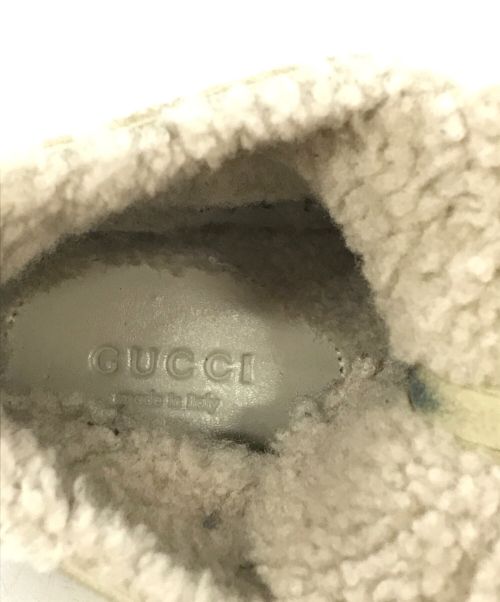 GUCCI（グッチ）GUCCI (グッチ) シェリーラインボアスニーカー ベージュ サイズ:表記無しの古着・服飾アイテム