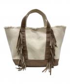 AYAKOアヤコ）の古着「フリンジトートバッグ」｜ホワイト