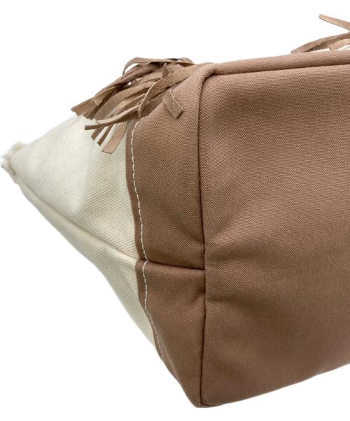 AYAKO（アヤコ）AYAKO (アヤコ) フリンジトートバッグ ホワイトの古着・服飾アイテム