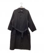 mbエムビー）の古着「ハイエンド ウール ステンカラーコート ベージュ」｜ブラック