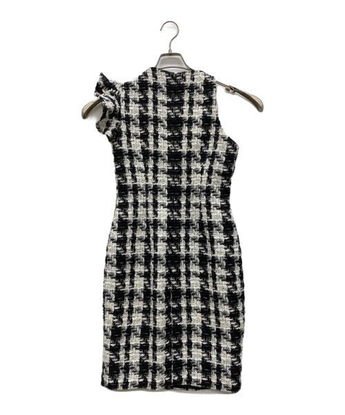 DEA byROBE FLEURS（ディア バイ ローブ ド フルール）DEA byROBE FLEURS (ディア バイ ローブ ド フルール) ツイード×アシンメトリータイトミニキャバドレス ブラック サイズ:Sの古着・服飾アイテム