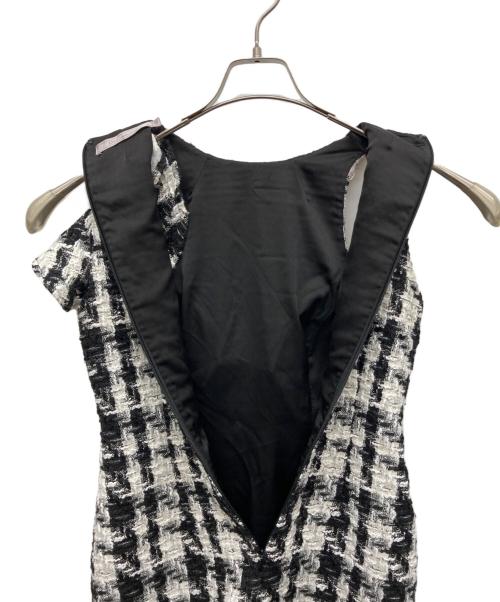 DEA byROBE FLEURS（ディア バイ ローブ ド フルール）DEA byROBE FLEURS (ディア バイ ローブ ド フルール) ツイード×アシンメトリータイトミニキャバドレス ブラック サイズ:Sの古着・服飾アイテム