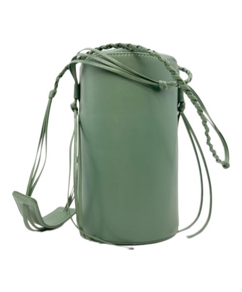 08sircus（ゼロエイトサーカス）08sircus (ゼロエイトサーカス) レザーバケットショルダーバック グリーンの古着・服飾アイテム