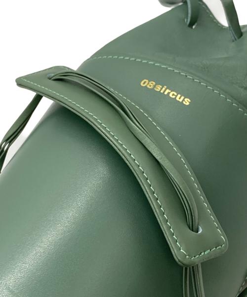 08sircus（ゼロエイトサーカス）08sircus (ゼロエイトサーカス) レザーバケットショルダーバック グリーンの古着・服飾アイテム