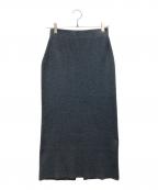 Spick and Spanスピックアンドスパン）の古着「ラメリブニットタイトスカート」｜グレー