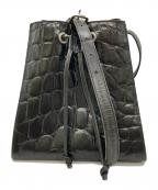 GIANNI VERSACEジャンニ・ヴェルサーチ）の古着「型押しショルダーバッグ」｜ブラック