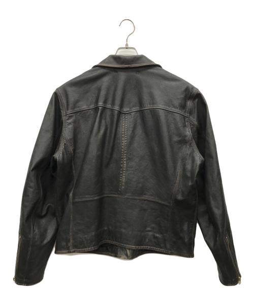 RRL（ダブルアールエル）RRL (ダブルアールエル) ダブルライダースジャケット ブラック サイズ:Lの古着・服飾アイテム