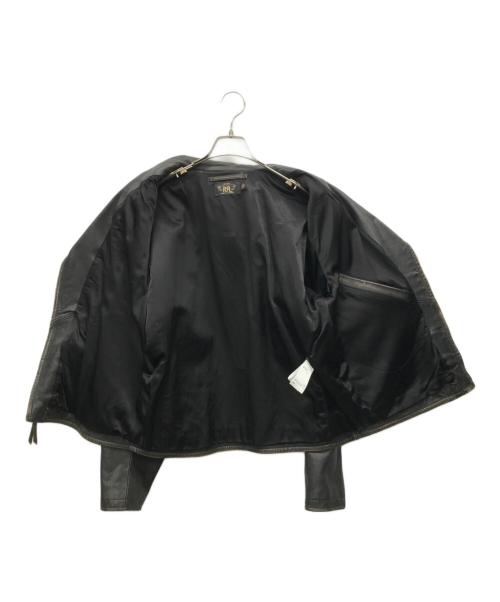 RRL（ダブルアールエル）RRL (ダブルアールエル) ダブルライダースジャケット ブラック サイズ:Lの古着・服飾アイテム