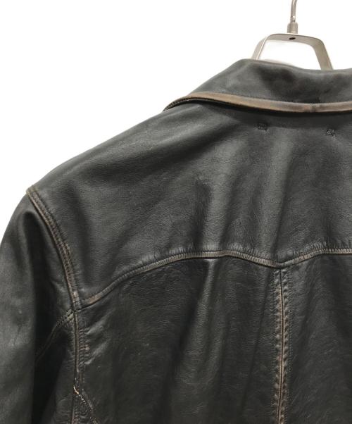 RRL（ダブルアールエル）RRL (ダブルアールエル) ダブルライダースジャケット ブラック サイズ:Lの古着・服飾アイテム