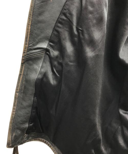 RRL（ダブルアールエル）RRL (ダブルアールエル) ダブルライダースジャケット ブラック サイズ:Lの古着・服飾アイテム