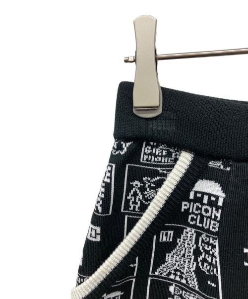 PICONE CLUB（ピッコーネクラブ）PICONE CLUB (ピッコーネクラブ) コットン混ニットミニスカート ブラック サイズ:38の古着・服飾アイテム