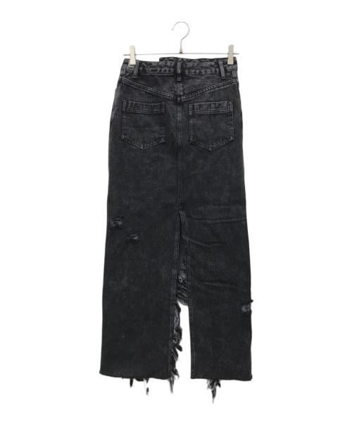 MAISON SPECIAL（メゾンスペシャル）MAISON SPECIAL (メゾンスペシャル) ハイダメージデニムスカート ブラック サイズ:36の古着・服飾アイテム