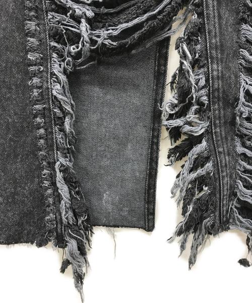 MAISON SPECIAL（メゾンスペシャル）MAISON SPECIAL (メゾンスペシャル) ハイダメージデニムスカート ブラック サイズ:36の古着・服飾アイテム