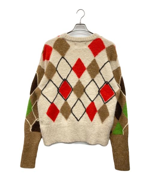 ZARA（ザラ）ZARA (ザラ) Harry Lambert (ハリー・ランバート) ロングスリーブアーガイル ジャガード セーター ブラウン サイズ:Ｍの古着・服飾アイテム