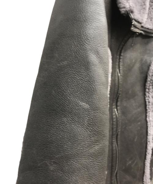 DIESEL（ディーゼル）DIESEL (ディーゼル) ラムレザームートンジャケット グレー サイズ:50の古着・服飾アイテム