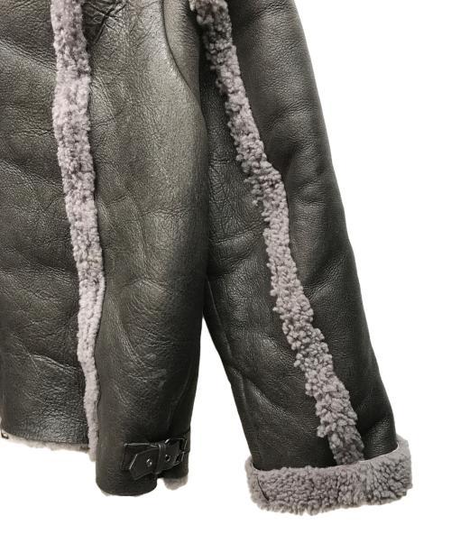DIESEL（ディーゼル）DIESEL (ディーゼル) ラムレザームートンジャケット グレー サイズ:50の古着・服飾アイテム
