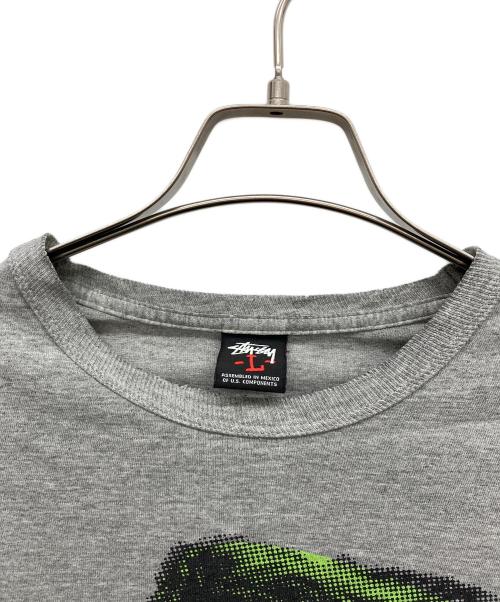 stussy（ステューシー）stussy (ステューシー) ラジカセプリントカットソー グレー サイズ:Lの古着・服飾アイテム