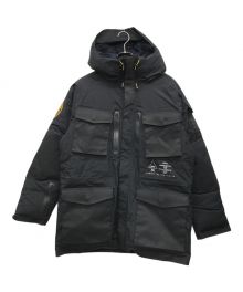 Denham×MINOTAUR（デンハム×ミノトール）の古着「ナイロンフーディダウンジャケット」｜ブラック