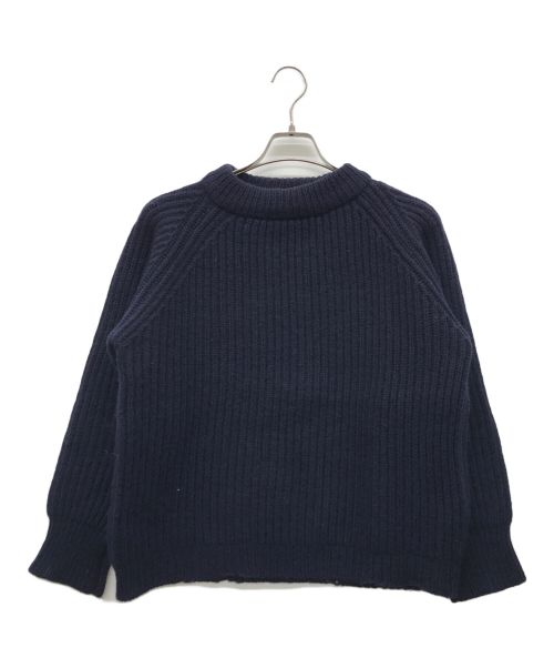 Eddie Bauer（エディーバウアー）Eddie Bauer (エディーバウアー) フィッシャーマンニット ネイビー サイズ:Lの古着・服飾アイテム