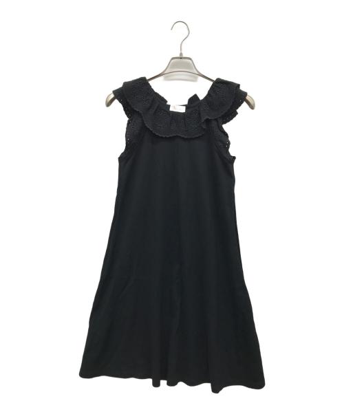 RED VALENTINO（レッドヴァレンティノ）RED VALENTINO (レッドヴァレンティノ) ノースリーブワンピース ブラック サイズ:Mの古着・服飾アイテム