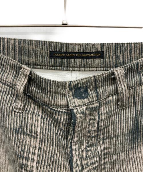 TALKING ABOUT THE ABSTRACTION（トーキング アバウト ジ アブストラクション）TALKING ABOUT THE ABSTRACTION (トーキング アバウト ジ アブストラクション) 転写デザインパンツ グレー サイズ:3の古着・服飾アイテム
