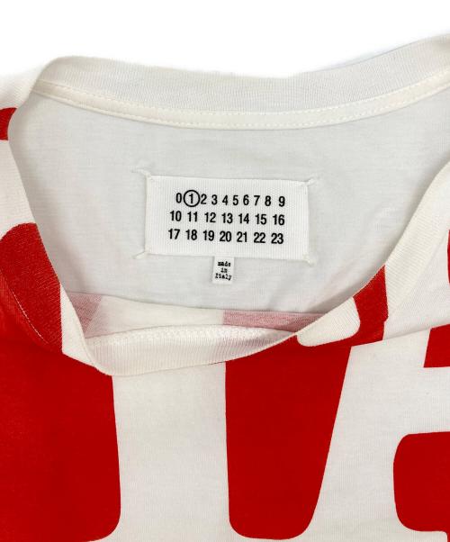 Maison Margiela（メゾンマルジェラ）Maison Margiela (メゾンマルジェラ) Tシャツ ホワイト×レッド サイズ:S 160/84Aの古着・服飾アイテム