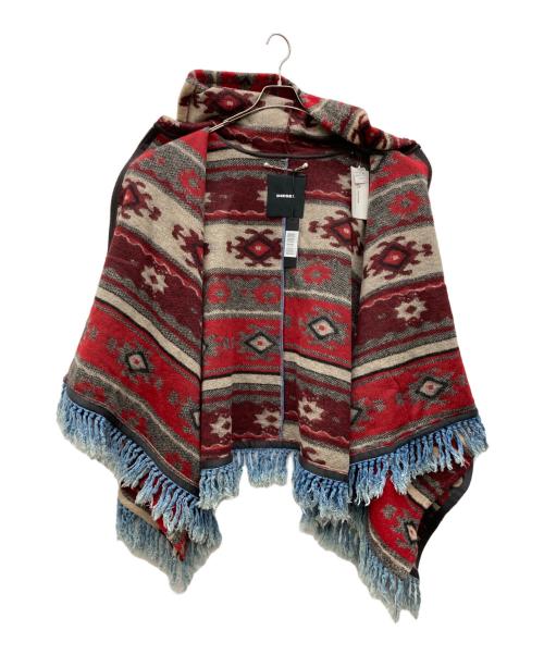 DIESEL（ディーゼル）DIESEL (ディーゼル) ポンチョ レッド サイズ:Sの古着・服飾アイテム