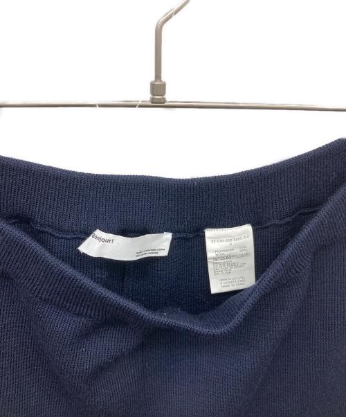 hello bonjour（ハローボンジュール）hello bonjour (ハローボンジュール) Knit Straight Pants ネイビー サイズ:Sの古着・服飾アイテム