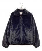 MONKEY TIMEモンキータイム）の古着「MT FAUX FUR ZIP BLSN」｜ブラック