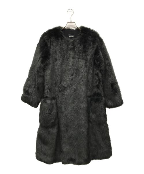ZUCCA（ズッカ）ZUCCA (ズッカ) フェイクファーコート ブラック サイズ:Sの古着・服飾アイテム