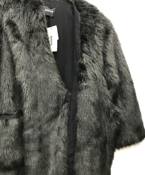 ZUCCA（ズッカ）ZUCCA (ズッカ) フェイクファーコート ブラック サイズ:Sの古着・服飾アイテム
