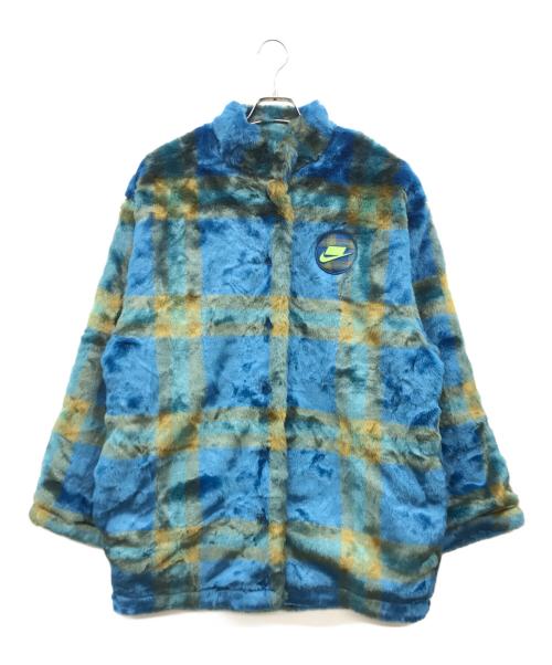 NIKE（ナイキ）NIKE (ナイキ) AS W NSW FX FUR AOP JKT NSW COURT ブルー サイズ:XXLの古着・服飾アイテム