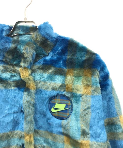 NIKE（ナイキ）NIKE (ナイキ) AS W NSW FX FUR AOP JKT NSW COURT ブルー サイズ:XXLの古着・服飾アイテム
