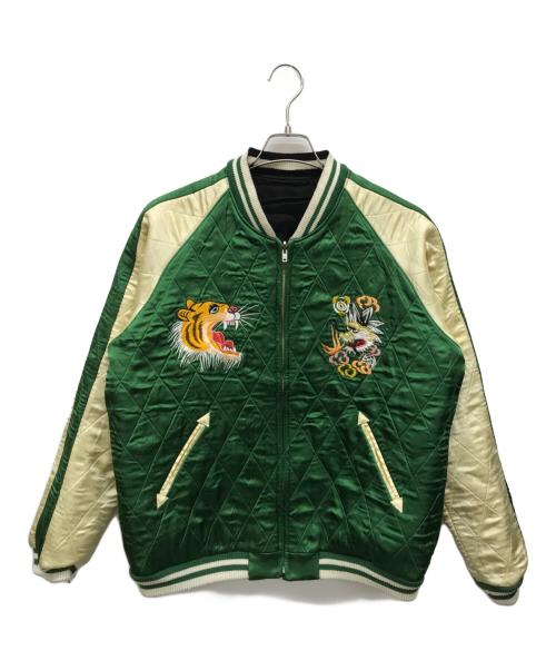 Dry Bones（ドライボーンズ）Dry Bones (ドライボーンズ) リバーシブルスカジャン ブラック×グリーン サイズ:42の古着・服飾アイテム