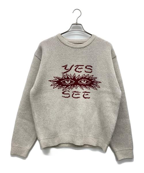 YESEYESEE（イエスアイシー）YESEYESEE (イエスアイシー) Eye Knit Pullover Sweater ベージュ サイズ:Mの古着・服飾アイテム