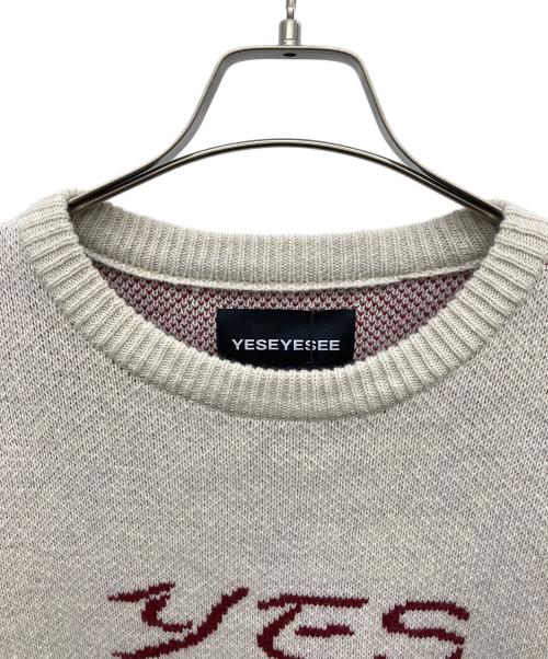 YESEYESEE（イエスアイシー）YESEYESEE (イエスアイシー) Eye Knit Pullover Sweater ベージュ サイズ:Mの古着・服飾アイテム