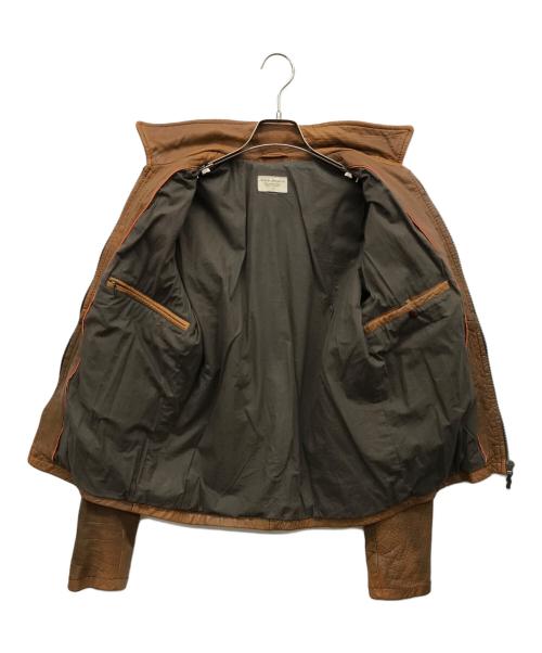 NUDIE JEANS（ヌーディー・ジーンズ）NUDIE JEANS (ヌーディー・ジーンズ) カウレザージャケット ブラウン サイズ:XSの古着・服飾アイテム