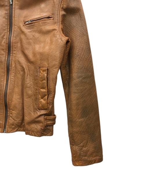 NUDIE JEANS（ヌーディー・ジーンズ）NUDIE JEANS (ヌーディー・ジーンズ) カウレザージャケット ブラウン サイズ:XSの古着・服飾アイテム