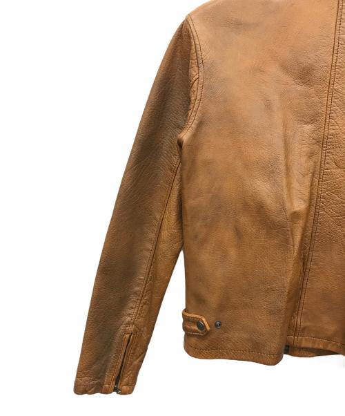 NUDIE JEANS（ヌーディー・ジーンズ）NUDIE JEANS (ヌーディー・ジーンズ) カウレザージャケット ブラウン サイズ:XSの古着・服飾アイテム