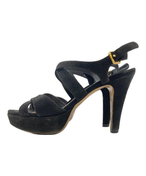 MIU MIU（ミュウミュウ）MIU MIU (ミュウミュウ) ハイヒールサンダル ブラック サイズ:38の古着・服飾アイテム