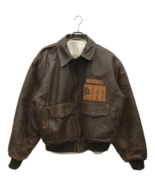 USED（ユーズド）USED (ユーズド) レザージャケット ブラウン サイズ:不明の古着・服飾アイテム